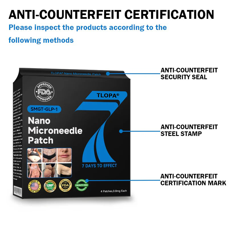 TLOPA® Nano Microneedle Patch with SMGT-GLP-1 & Matrixyl 3000 – Slimming,👨‍⚕️ Skin Tightening, Blood Sugar Support, No Injection, 7-Day Result